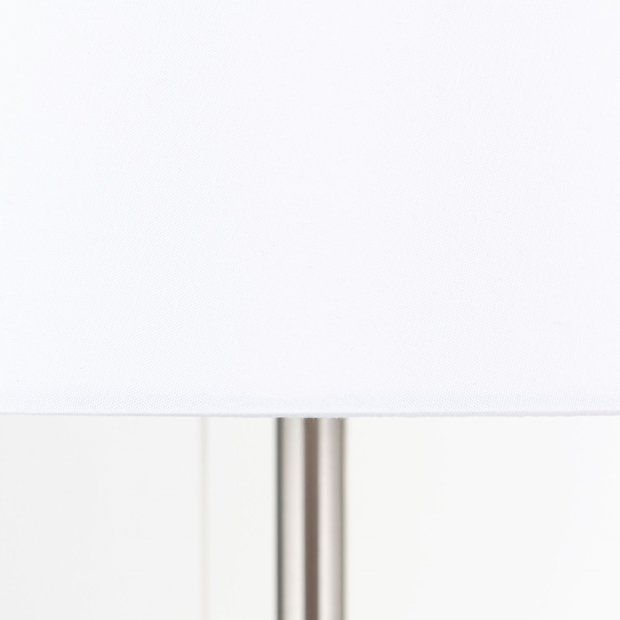 Candeeiro de mesa com porta USB LUDWIG 1xE27/40W/230V 50 cm branco/cromado mate