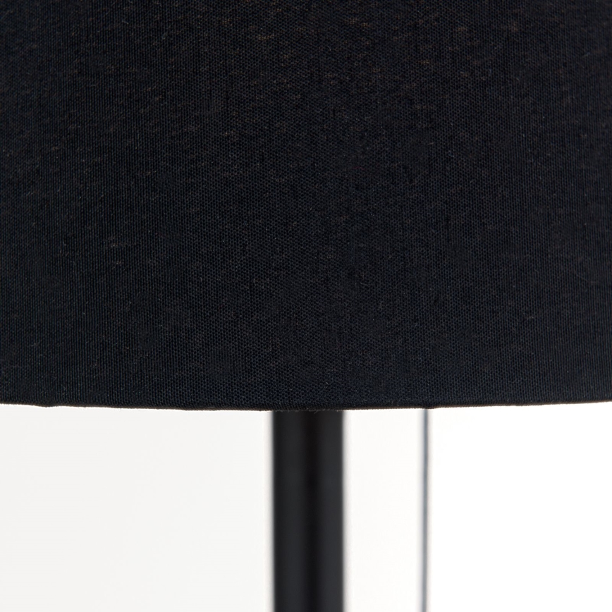 Candeeiro de mesa com porta USB LUDWIG 1xE27/40W/230V 50 cm preto