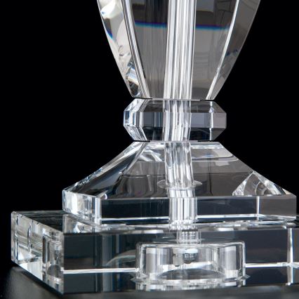 Candeeiro de mesa de cristal POKAL 1xE27/60W/230V branco/transparente