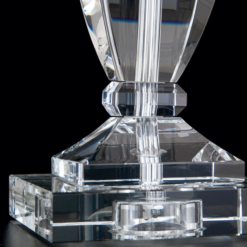 Candeeiro de mesa de cristal POKAL 1xE27/60W/230V branco/transparente