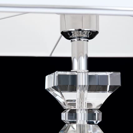 Candeeiro de mesa de cristal POKAL 1xE27/60W/230V branco/transparente