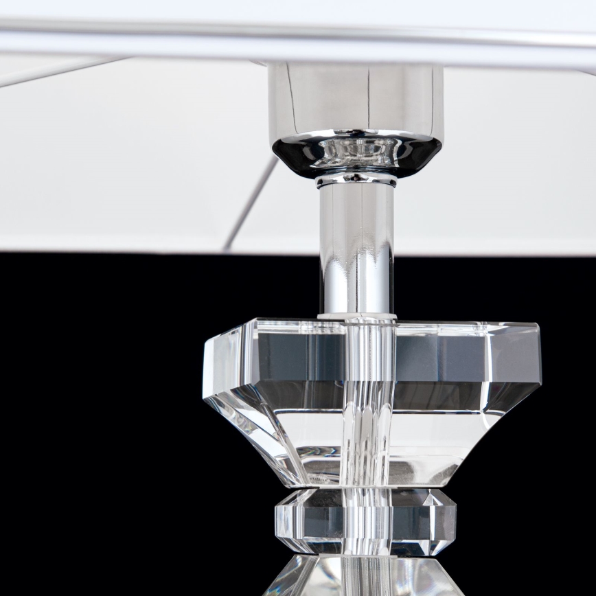 Candeeiro de mesa de cristal POKAL 1xE27/60W/230V branco/transparente