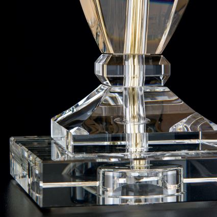 Candeeiro de mesa de cristal POKAL 1xE27/60W/230V creme/transparente