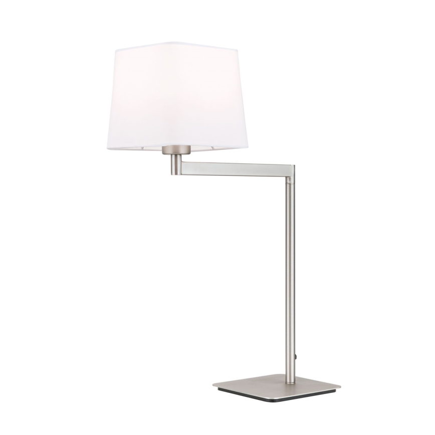 Candeeiro de mesa CARLTON 1xE27/40W/230V branco/cromado mate