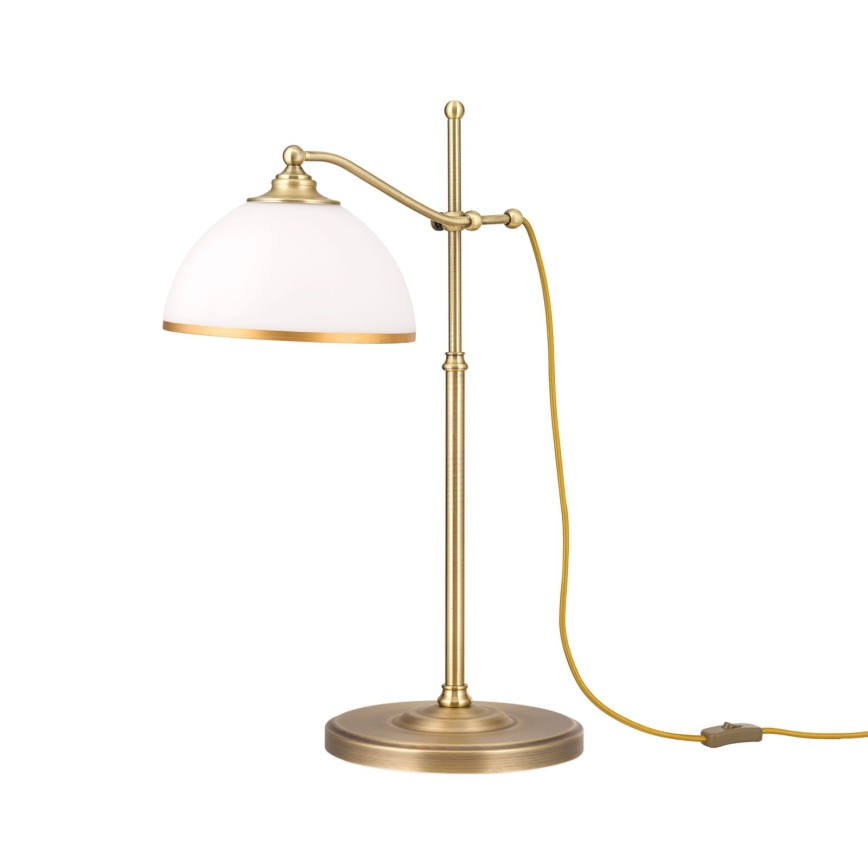 Candeeiro de mesa OLD LAMP 1xE27/40W/230V 65 cm branco/latão