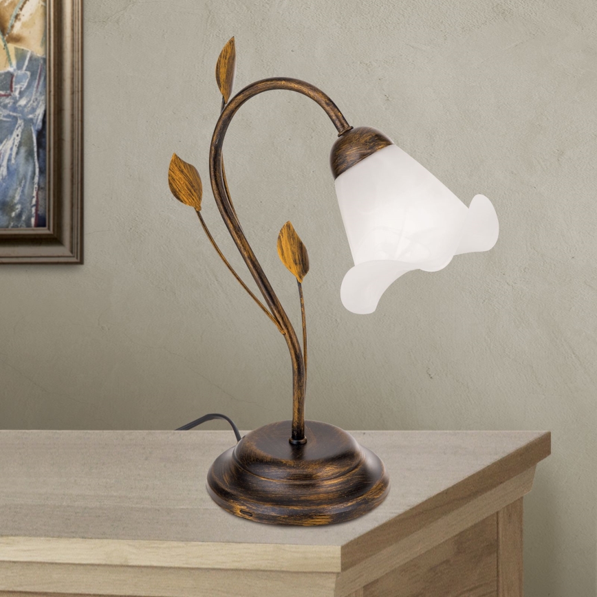 Candeeiro de mesa SISI 1xE14/40W/230V bronze/pátina