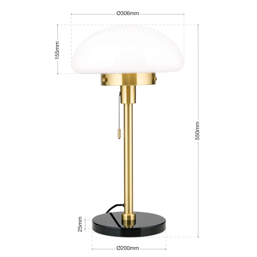 Candeeiro de mesa SPARTA 1xE27/40W/230V dourado/preto