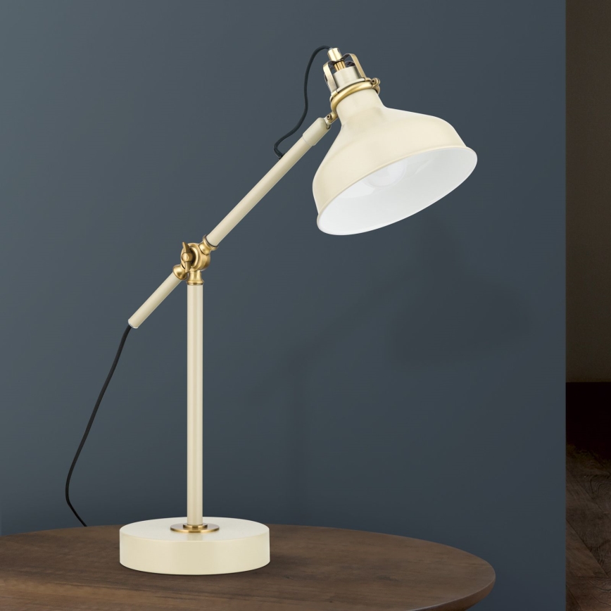 Candeeiro de mesa SCHILLER 1xE27/40W/230V creme/bronze