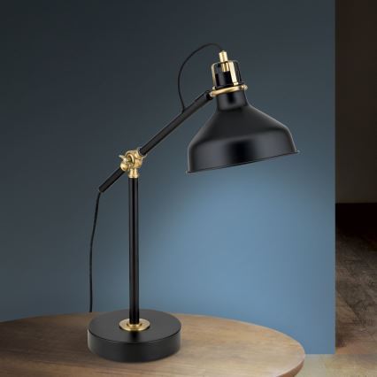 Candeeiro de mesa SCHILLER 1xE27/40W/230V preto/bronze