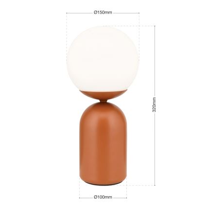 Candeeiro de mesa STANLEY 1xE14/25W/230V cerâmica/castanho