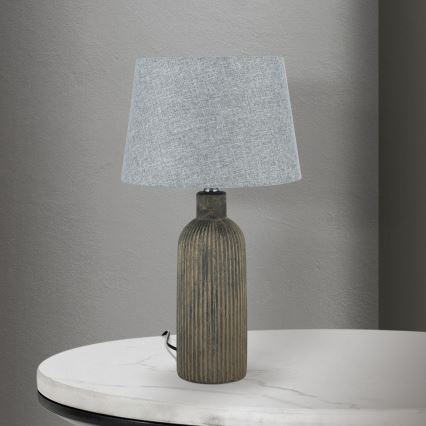 Candeeiro de mesa ORCHID 1xE27/40W/230V cerâmica castanho/cinzento