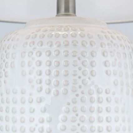 Candeeiro de mesa CORAL 1xE27/40W/230V cerâmica/branco