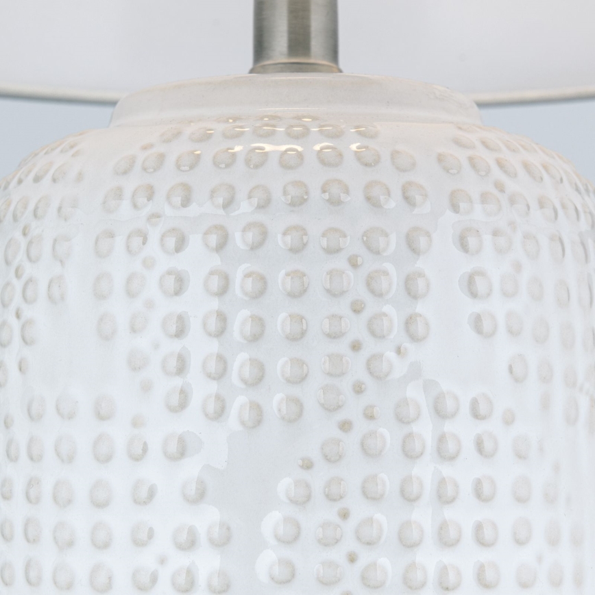Candeeiro de mesa CORAL 1xE27/40W/230V cerâmica/branco