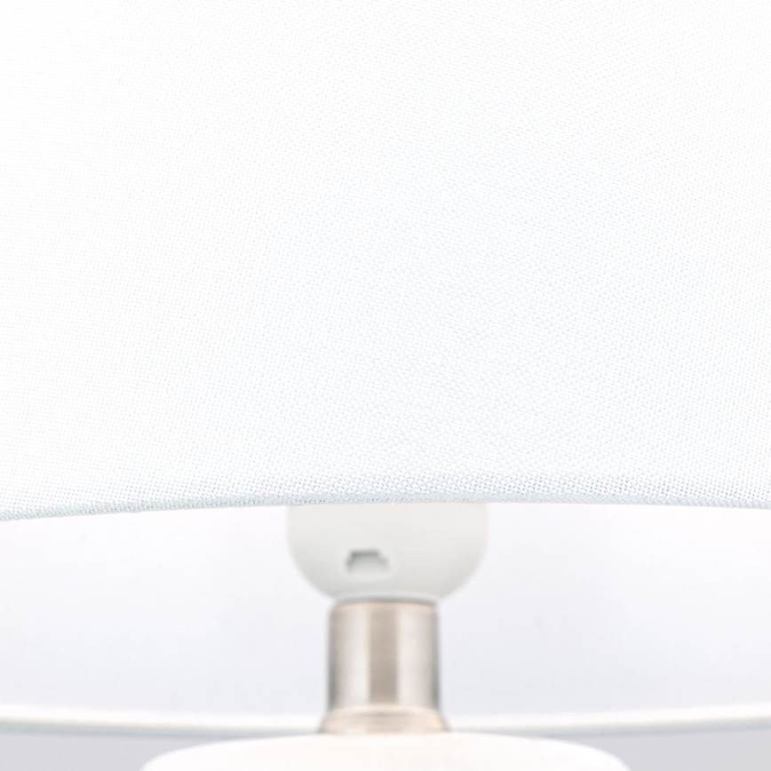 Candeeiro de mesa CORAL 1xE27/40W/230V cerâmica/branco