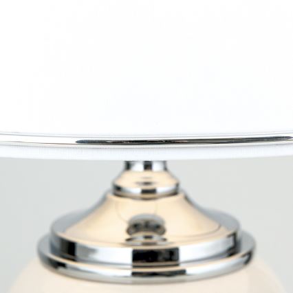 Candeeiro de mesa OVUM 1xE27/40W/230V 48 cm cerâmica branco/cromado brilhante
