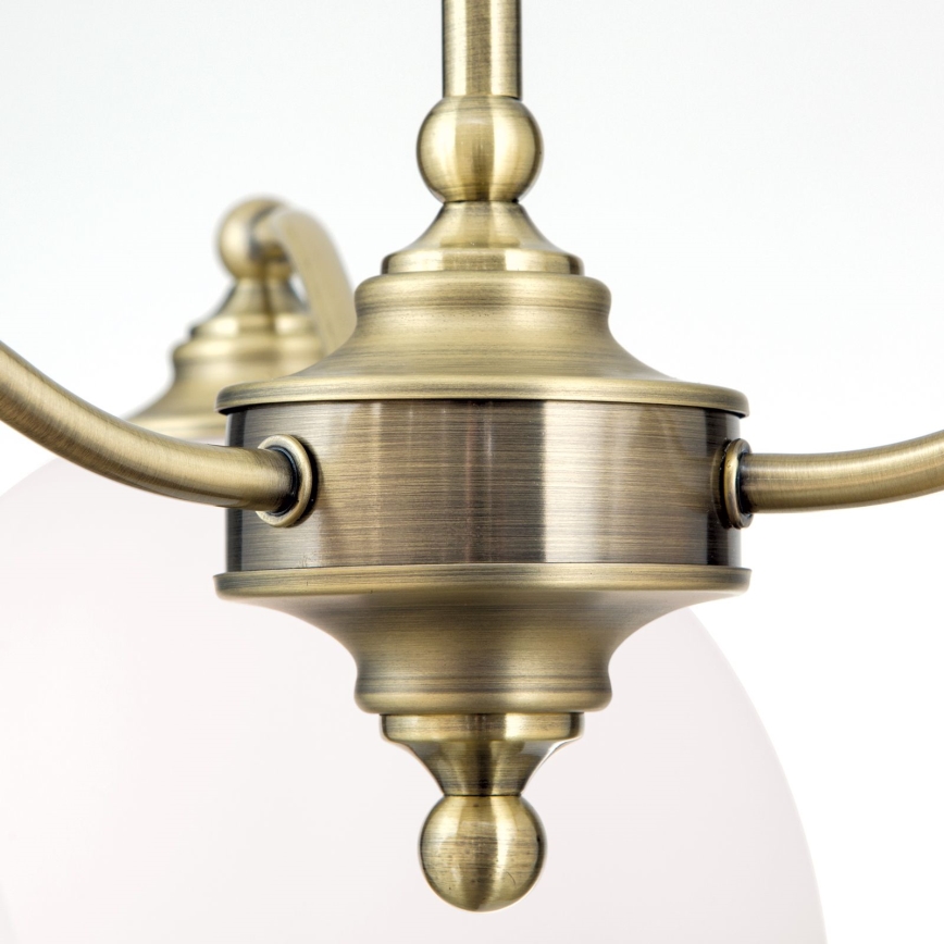 Candeeiro suspenso OLD LAMP 3xE27/40W/230V diâmetro 65 cm branco/latão