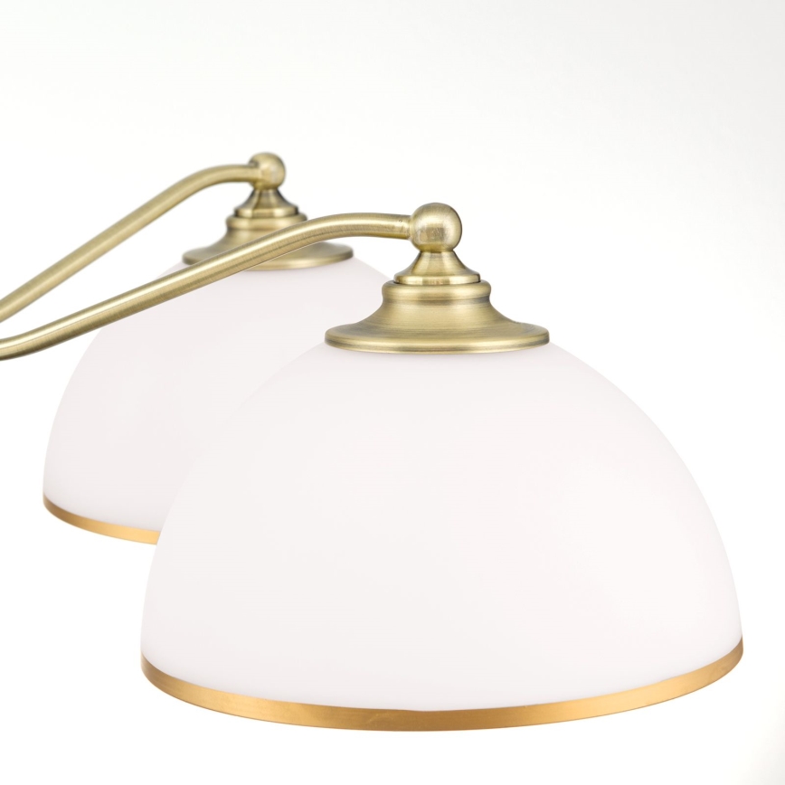 Candeeiro suspenso OLD LAMP 5xE27/40W/230V diâmetro 75 cm branco/latão