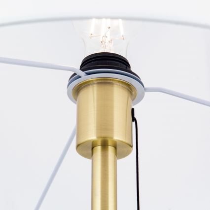 Candeeiro de chão LUDWIG 1xE27/40W/230V branco/dourado