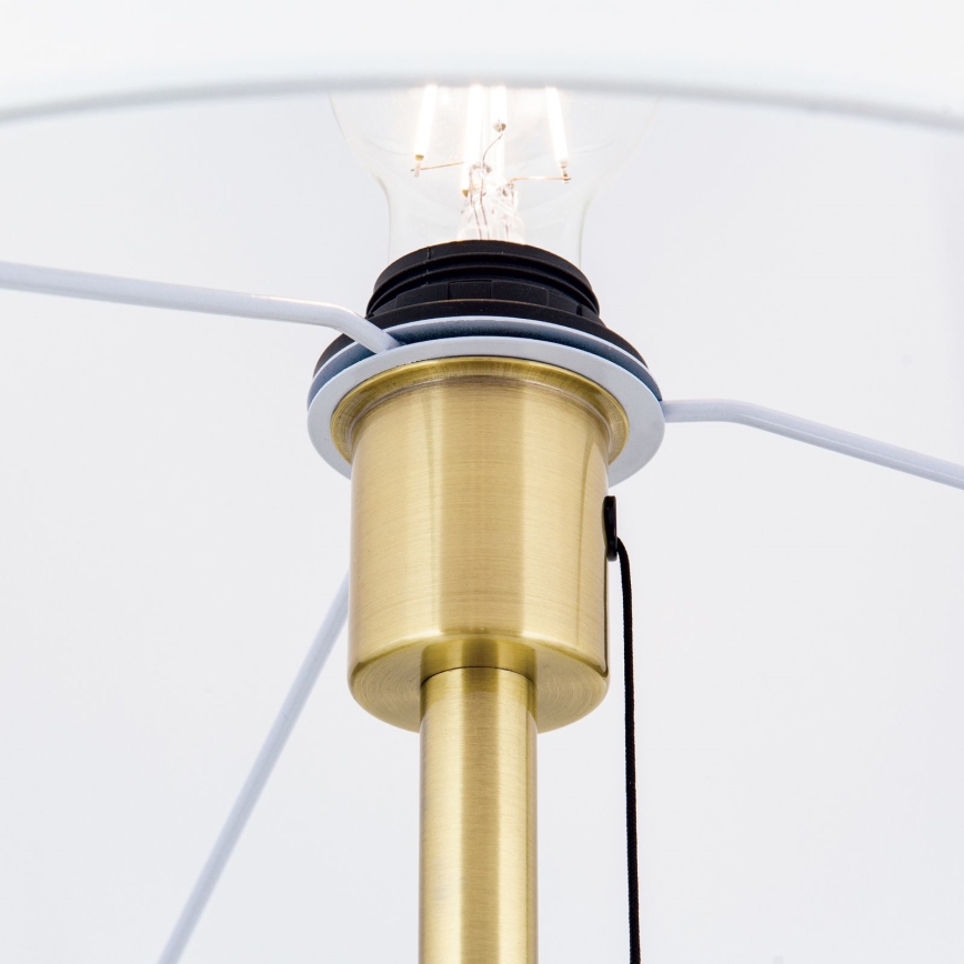 Candeeiro de chão LUDWIG 1xE27/40W/230V branco/dourado