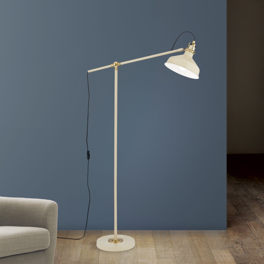Candeeiro de chão SCHILLER 1xE27/40W/230V creme/bronze