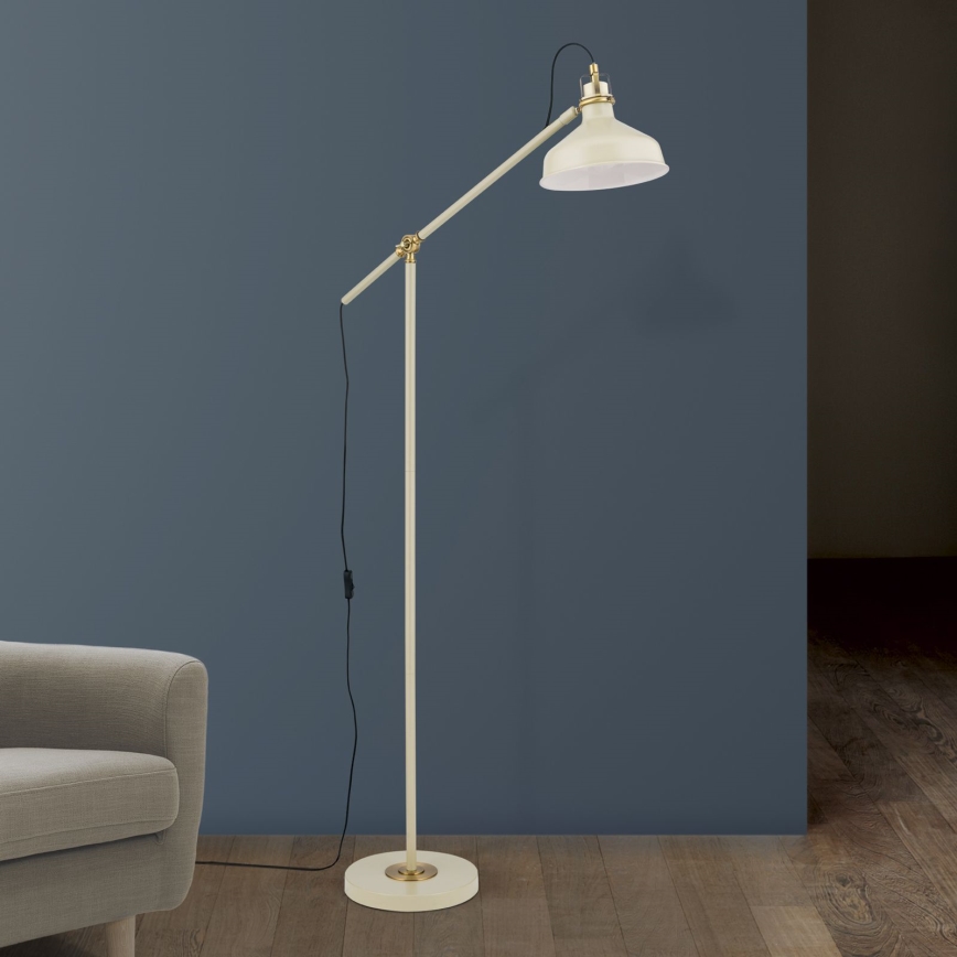 Candeeiro de chão SCHILLER 1xE27/40W/230V creme/bronze