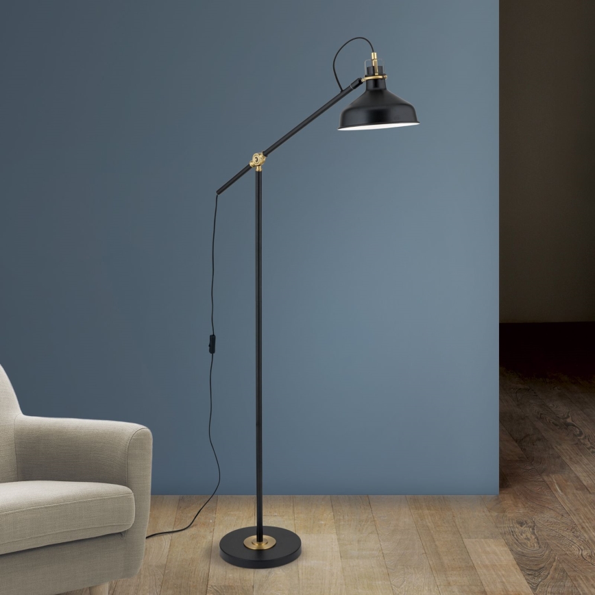 Candeeiro de chão SCHILLER 1xE27/40W/230V preto/bronze