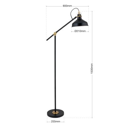 Candeeiro de chão SCHILLER 1xE27/40W/230V preto/bronze