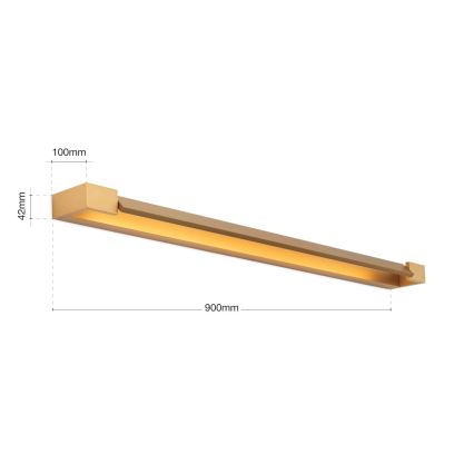 Iluminação de espelho para casa de banho LED MARILYN LED/24W/230V 90 cm IP44 dourado