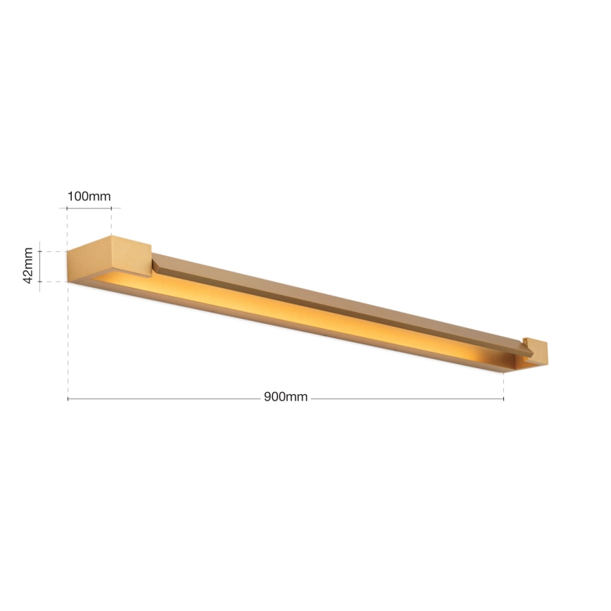 Iluminação de espelho para casa de banho LED MARILYN LED/24W/230V 90 cm IP44 dourado