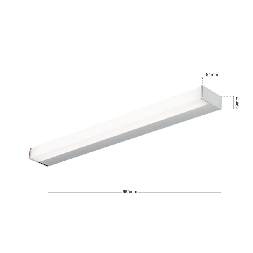 Iluminação de espelho LED MARILYN LED/17W/230V 69,5 cm cromado brilhante