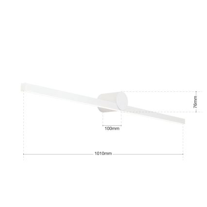 Iluminação de espelho para casa de banho LED BEAUTY LED/24W/230V 101 cm IP54 branco