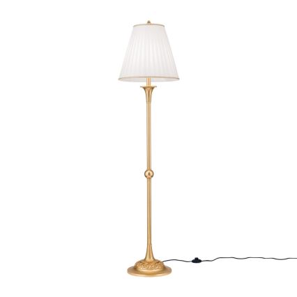 Candeeiro de chão FONSA 1xE27/60W/230V branco/dourado