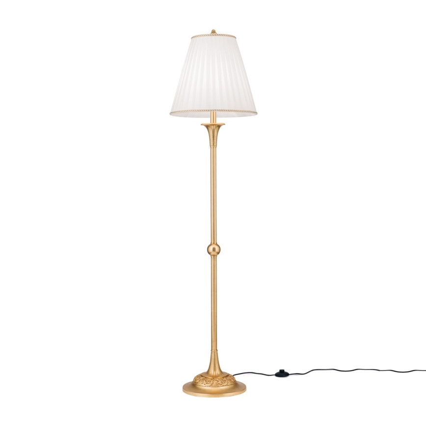 Candeeiro de chão FONSA 1xE27/60W/230V branco/dourado