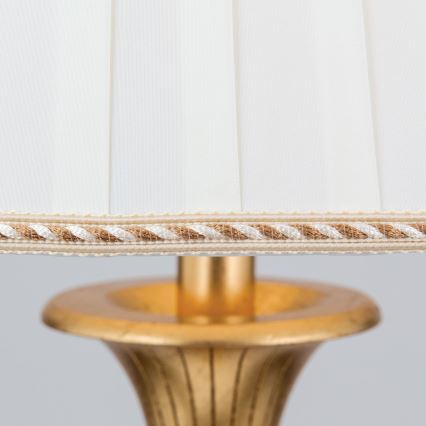 Candeeiro de chão FONSA 1xE27/60W/230V branco/dourado