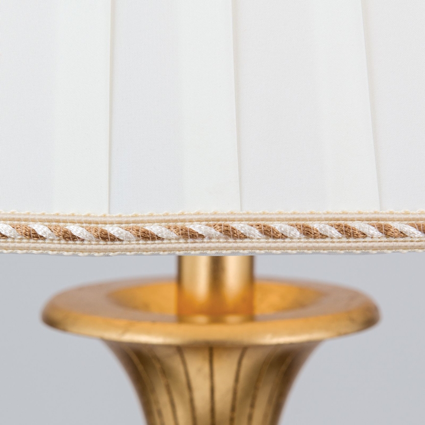 Candeeiro de chão FONSA 1xE27/60W/230V branco/dourado