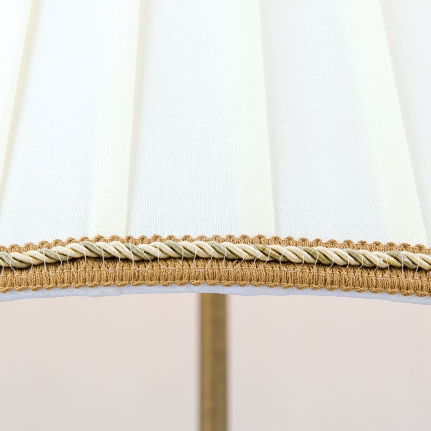 Candeeiro de chão TONIA 2xE27/60W/230V 154 cm branco/bronze