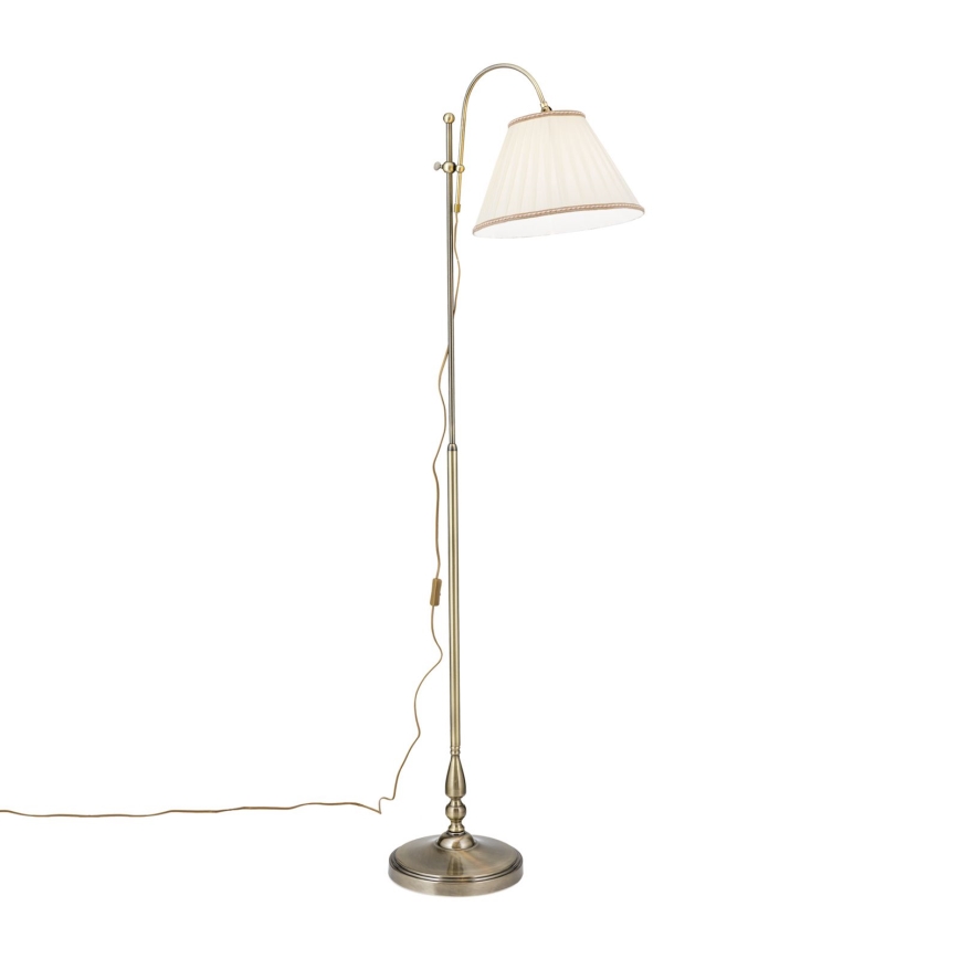 Candeeiro de chão TONIA 1xE27/60W/230V 183 cm branco/bronze