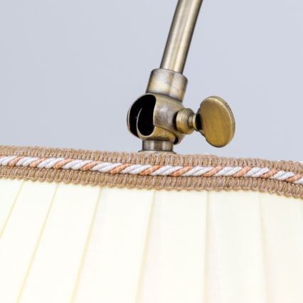 Candeeiro de chão TONIA 1xE27/60W/230V 183 cm branco/bronze