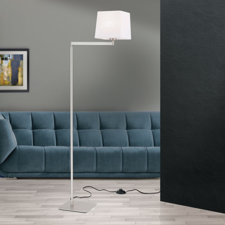 Candeeiro de chão CARLTON 1xE27/40W/230V branco/cromado mate