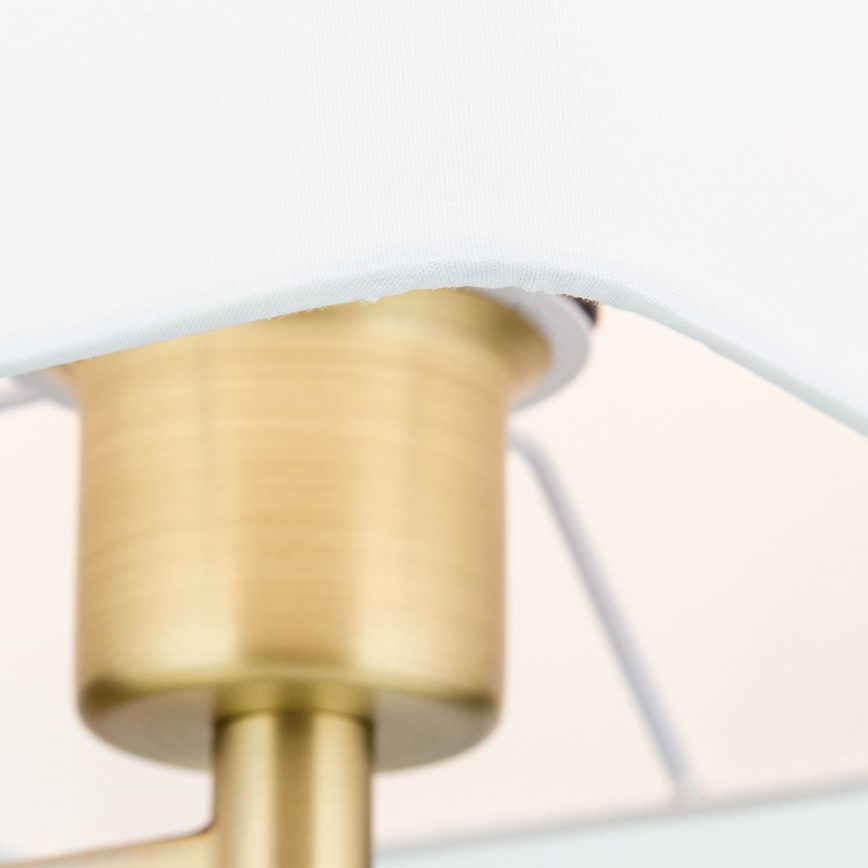 Candeeiro de chão CARLTON 1xE27/40W/230V branco/dourado