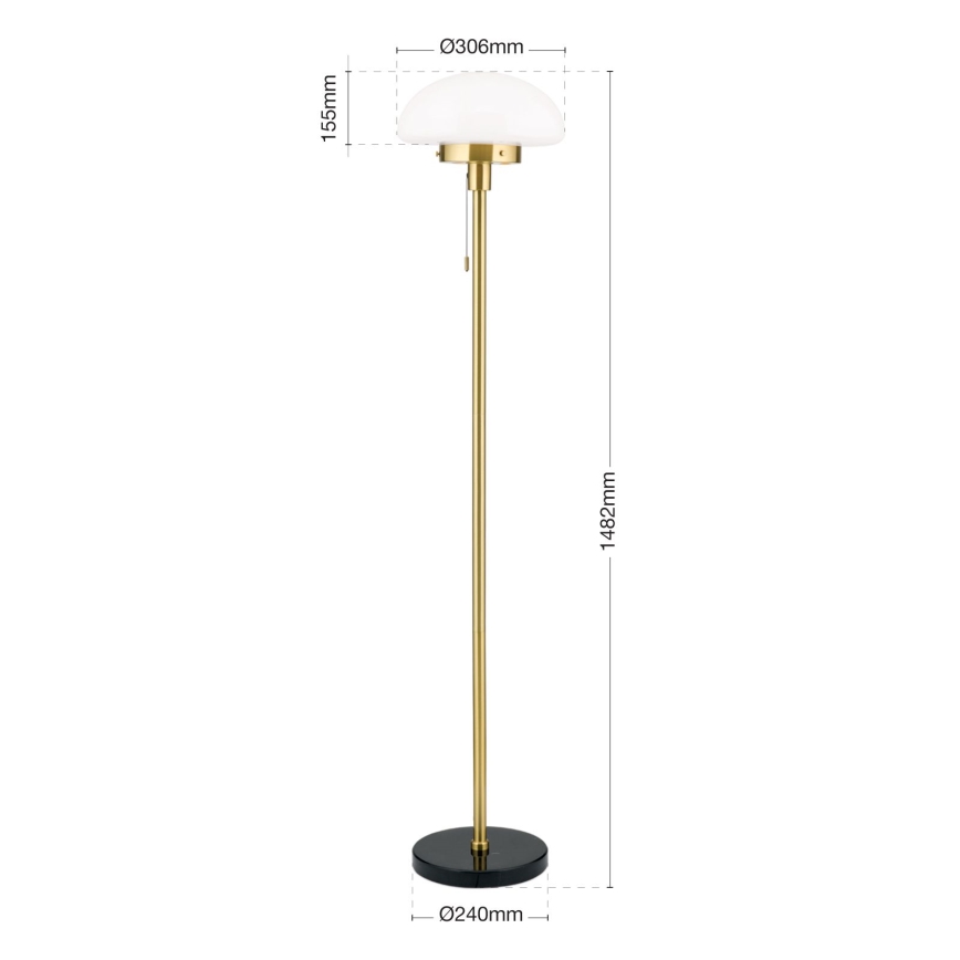 Candeeiro de chão SPARTA 1xE27/40W/230V dourado/preto