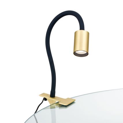 Candeeiro de mesa LED flexível com clipe KURT LED/5W/230V dourado