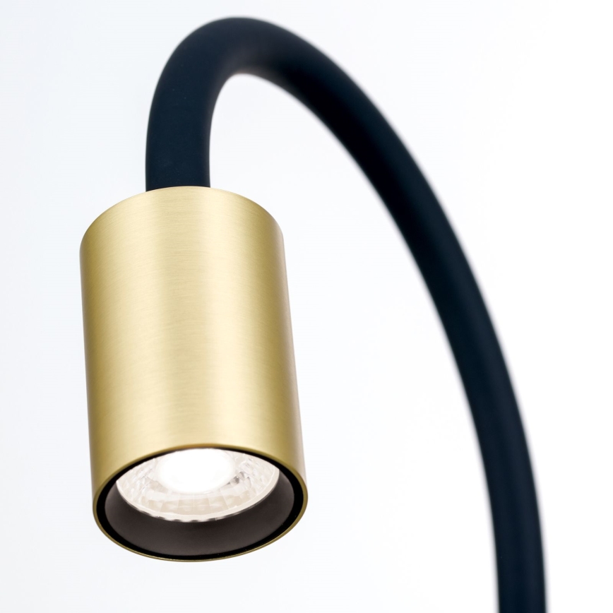Candeeiro de mesa LED flexível com clipe KURT LED/5W/230V dourado