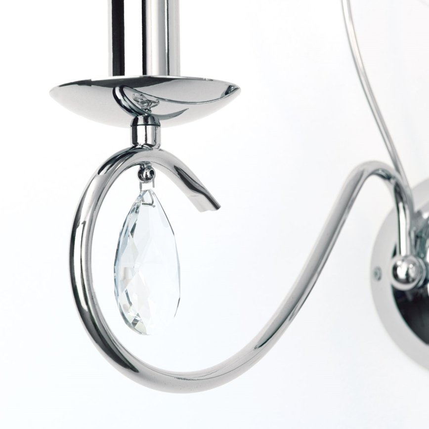Iluminação de parede em cristal ALESSIA 2xE14/40W/230V cromado brilhante