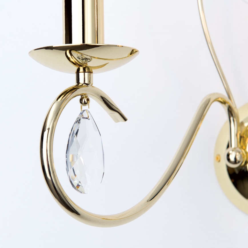 Iluminação de parede emcristal ALESSIA 2xE14/40W/230V dourado