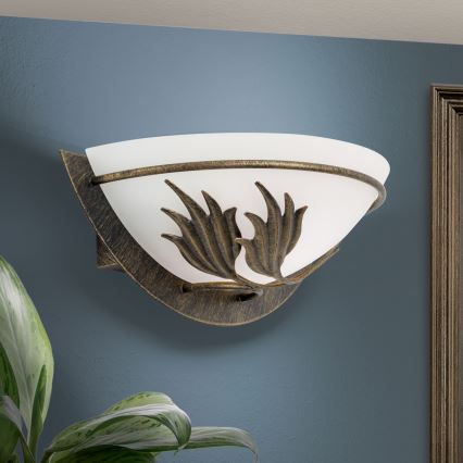 Iluminação de parede FLEUR 1xE14/60W/230V bronze