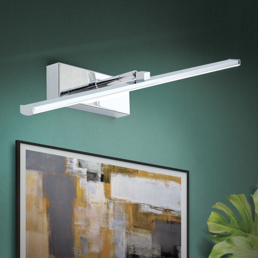 Iluminação de ilustração LED PUBLIO LED/10W/230V 50 cm cromado brilhante