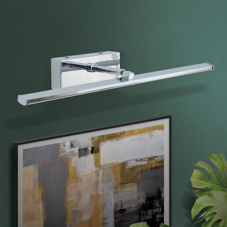 Iluminação de ilustração LED PUBLIO LED/10W/230V 50 cm cromado brilhante