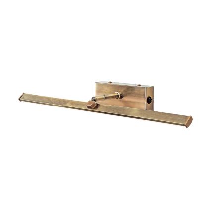 Iluminação de ilustração LED PUBLIO LED/10W/230V 50 cm dourado/pátina