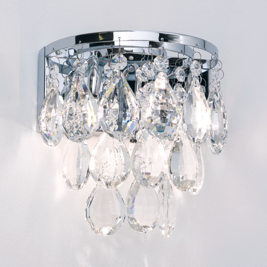 Iluminação de parede em cristal CELESTE 2xG9/40W/230V cromado brilhante